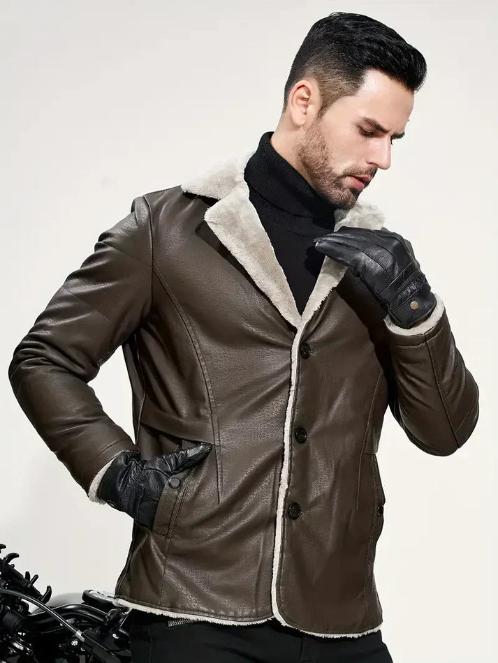 Veste en cuir vintage pour hommes