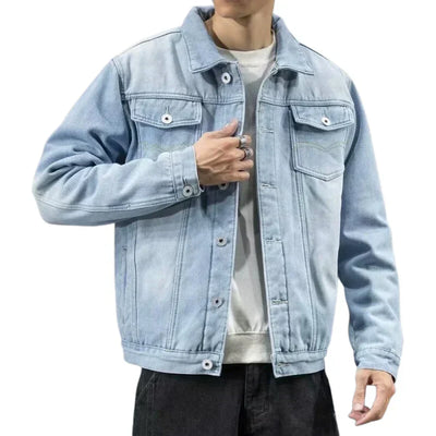 Veste en jean avec doublure en laine épaisse pour hommes