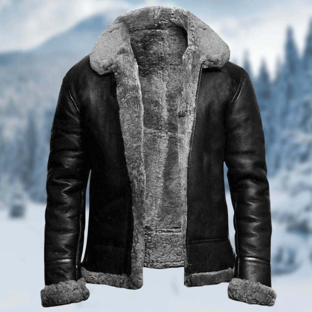 Veste en cuir chaude et durable pour hommes