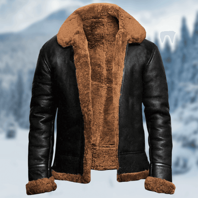 Veste en cuir chaude et durable pour hommes