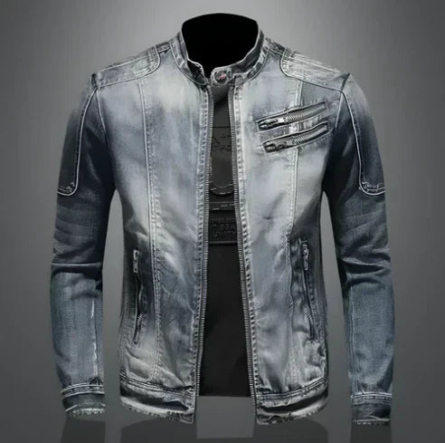 Veste en denim avec zip pour hommes