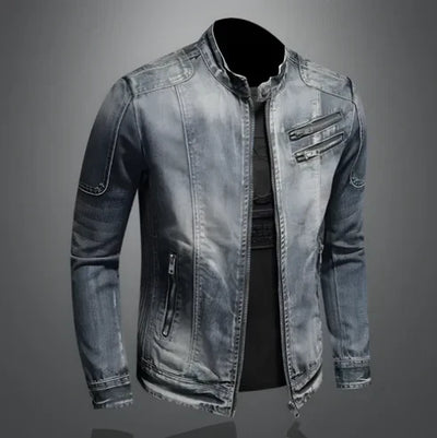 Veste en denim avec zip pour hommes