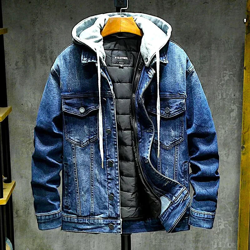 Veste en jean d'hiver pour hommes