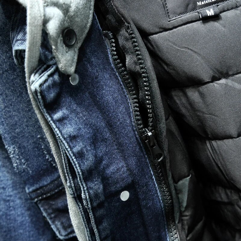 Veste en jean d'hiver pour hommes