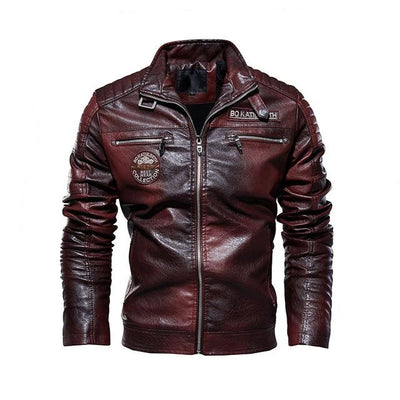 Veste en cuir chaude et superbe pour hommes